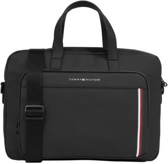 Slanke Laptoptas Tommy Hilfiger , Black , Heren - ONE Size