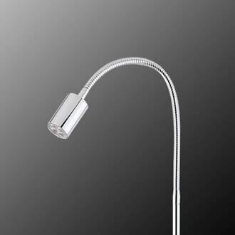 Slanke LED vloerlamp Karen, 6,5 W totaal chroom