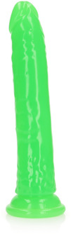 Slanke Realistische Dildo met Zuignap - Glow in the Dark - 9'' / 22,5 cm