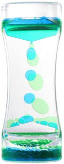 Slanke Taille Vloeistof Motion Waskolf Timer Bureau Twee-Kleur Action Vloeibare Timer blauw groen