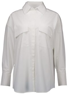 Slanted pckts blouses Wit - 34
