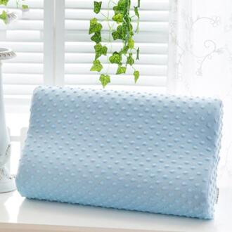 Slapen Bamboe Kussen Memory Foam Orthopedisch Kussen Oreiller Kussen Gezonde Ademend Kussen Orthopedische Nek Vermoeidheid Relief Blauw