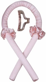 Slapen Haar Rollen Flexibele Curling Staven Magic Golf Haar Krultang Geen Warmte Spiraal Perenbloem Krultang Modellering Accessoires roze A
