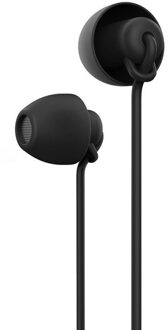 Slapen Oortelefoon Hifi Zachte Siliconen Headset In-Ear Mobiele Telefoon Oortelefoon Met Microfoon Noise Cancelling Oortelefoon Voor Xiaomi Huawei zwart