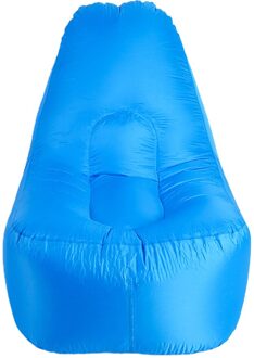 Slapen Opvouwbare Draagbare Lounger Park Camping Stoel Tuinmeubilair Yard Opblaasbare Strand Sofa Ultralight Tuin Zwemmen licht blauw