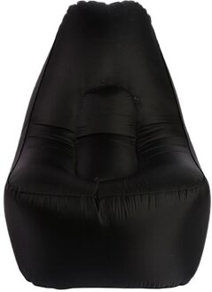 Slapen Opvouwbare Draagbare Lounger Park Camping Stoel Tuinmeubilair Yard Opblaasbare Strand Sofa Ultralight Tuin Zwemmen zwart