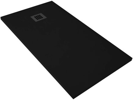 Slate composiet douchebak zwart 100x100cm vierkant anti-slip
