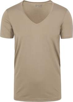 Slater 2-pack T-shirt V-hals Khaki - S,M,L,XL,XXL