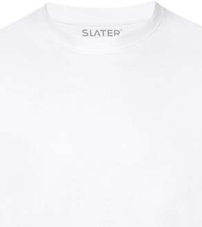 Slater 2500 - 2-pack Heren T-shirt Hoge Ronde Hals Wit Basic - M