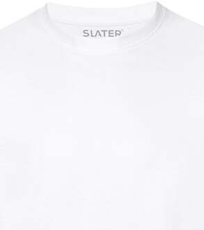Slater 2500 - 2-pack Heren T-shirt Hoge Ronde Hals Wit Basic - S