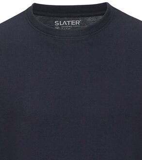 Slater 2510 - 2-pack Heren T-shirt Hoge Ronde Hals Navy Basic - M