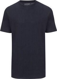 Slater 2510 - 2-pack Heren T-shirt Hoge Ronde Hals Navy Basic - M