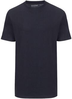 Slater 2510 - 2-pack Heren T-shirt Hoge Ronde Hals Navy Basic - XL
