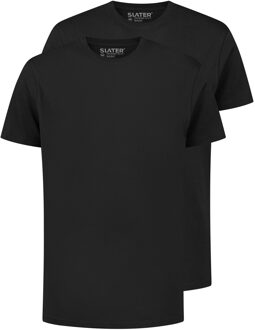 Slater 2520 - 2-pack Heren T-shirt Hoge Ronde Hals Zwart Basic - XXL
