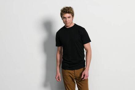 Slater 2520 - 2-pack Heren T-shirt Hoge Ronde Hals Zwart Basic - XXL