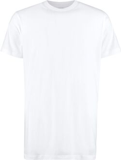 Slater 2700 - 2-pack Heren T-shirt Ronde Hals Wit Basic Extra Lang 2-pack - L