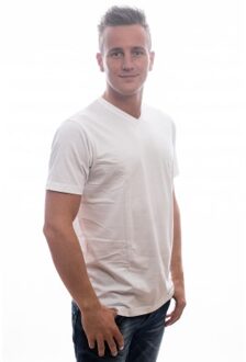 Slater 3500 - Basic 2-pack T-shirt V-hals Wit - XXL