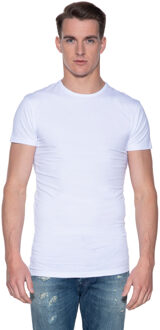 Slater 6500 - 2-pack Heren T-shirt Ronde Hals Wit Stretch - XL