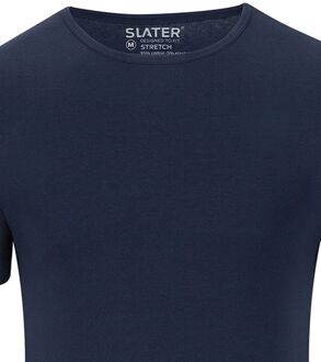 Slater 6510 - 2-pack Heren T-shirt Ronde Hals Navy Stretch - M