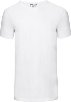 Slater 7500 - 2-pack Heren T-shirt Ronde Hals Wit Basic Fit - M