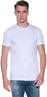 Slater 7500 - 2-pack Heren T-shirt Ronde Hals Wit Basic Fit - S