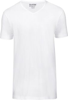Slater 7600 - 2-pack Heren T-shirt V-Hals WIt Basic Fit - M
