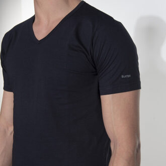 Slater 7610 - 2-pack Heren T-shirt V-Hals Navy Basic Fit - XXL