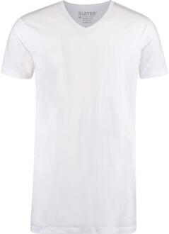 Slater 7800 - 2-pack Heren T-shirt V-Hals Extra Lang Wit Basic Fit - L