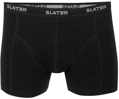 Slater Heren Boxershorts Bamboo Zwart Medium Lang Stretch 2-Pack - M