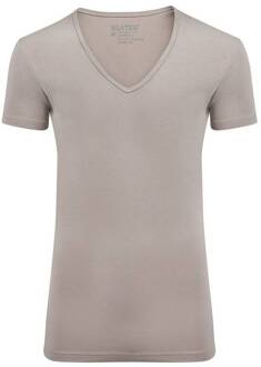 Slater Heren T-shirt Diepe V-Hals Khaki Stretch 2-Pack - M