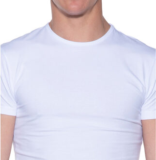 Slater Stretch t-shirt ronde hals 2-pack Wit - XXXL