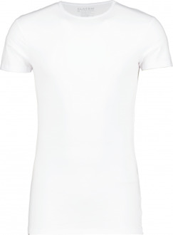 Slater T-Shirt Stretch Extra Long Fit O-Neck (two pack) White Wit - XXL