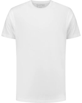 Slater T-shirts 2500 basic 2-pack o-neck white - maat S Wit