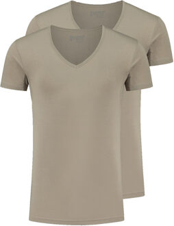 Slater Tencel coolmax t-shirt met korte mouwen Bruin - L