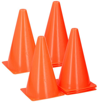 Slazenger Sport/voetbal pionnen - 8x stuks - oranje - kunststof - 14,2 x 23,5 cm - spelen/training pionnen