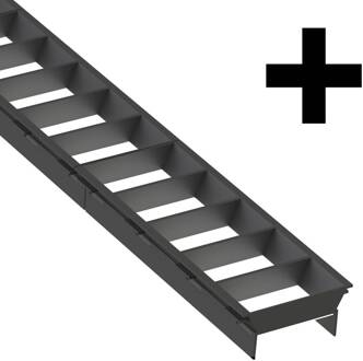 SLC antiverblindingsrooster Click X-voeg, zwart, kunststof