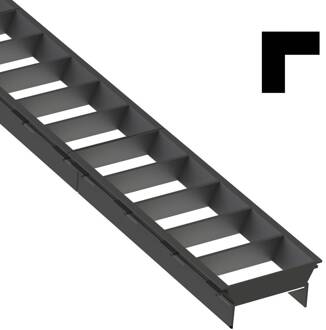 SLC antiverblindingsrooster Klik L-voeg, zwart, kunststof