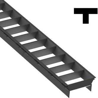 SLC antiverblindingsrooster Klik T-voeg, zwart, kunststof