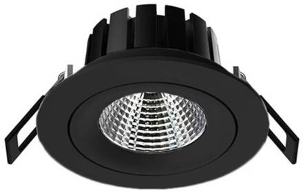 SLC DL04 LED inbouwlamp zwart 2.700 K