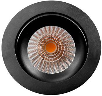 SLC DL04 LED inbouwlamp zwart 3.000 K