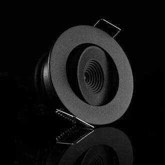 SLC MiniOne Tilt LED inbouwlamp zwart 3.000 K