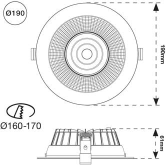 SLC Shift LED inbouwspot Ø 19cm CCT, wit