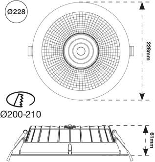 SLC Shift LED inbouwspot Ø 22,8cm CCT, zwart