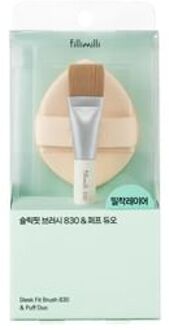 Sleek Fit Brush 830 & Puff Duo Set 2 pcs
