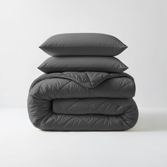 Sleeptime 1+1 Gratis Wasbaar Lazy Dekbed Zonder Overtrek - Zonder Overtrek - Antraciet - Dekbed-Discounter.nl - 200 x 200 cm