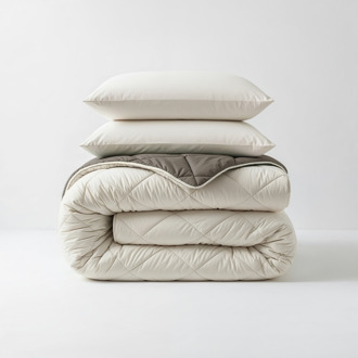 Sleeptime 1+1 Gratis Wasbaar Lazy Dekbed Zonder Overtrek - Zonder Overtrek - Crème Kaki - Dekbed-Discounter.nl Crème,Bruin - 240 x 200 cm