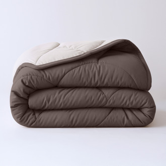Sleeptime 1+1 Gratis Wasbaar Lazy Dekbed Zonder Overtrek - Zonder Overtrek - Double Face - Bruin Off White - Dekbed-Discounter.nl Bruin,Off White - 140 x 200 cm