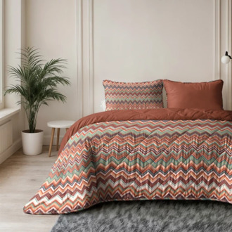 Sleeptime 1+1 Gratis Wasbaar Lazy Dekbed Zonder Overtrek - Zonder Overtrek - Indra - Dekbed-Discounter.nl Meerkleurig - 140 x 200 cm