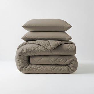 Sleeptime 1+1 Gratis Wasbaar Lazy Dekbed Zonder Overtrek - Zonder Overtrek - Teak - Dekbed-Discounter.nl Bruin - 200 x 200 cm