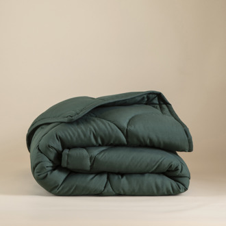 Sleeptime 1+1 Gratis Wasbaar Lazy Dekbed Zonder Overtrek - Zonder Overtrek - Uni - Donkergroen - Dekbed-Discounter.nl - 240 x 200 cm